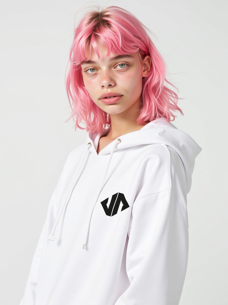 JP White Hoodie – Reality is a Veil