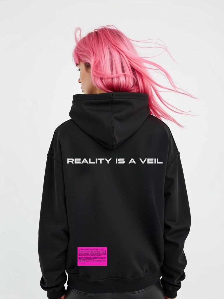 JP Black Hoodie – Reality is a Veil