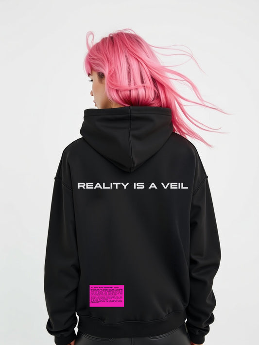 JP Black Hoodie – Reality is a Veil