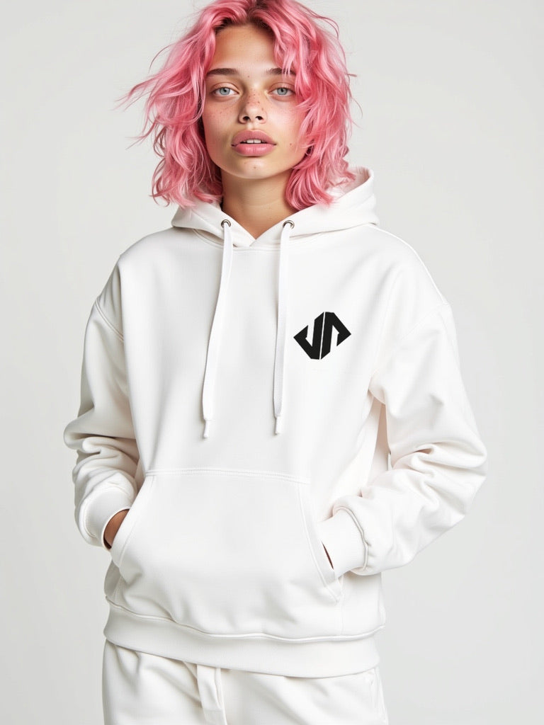 JP White Hoodie – Reality is a Veil